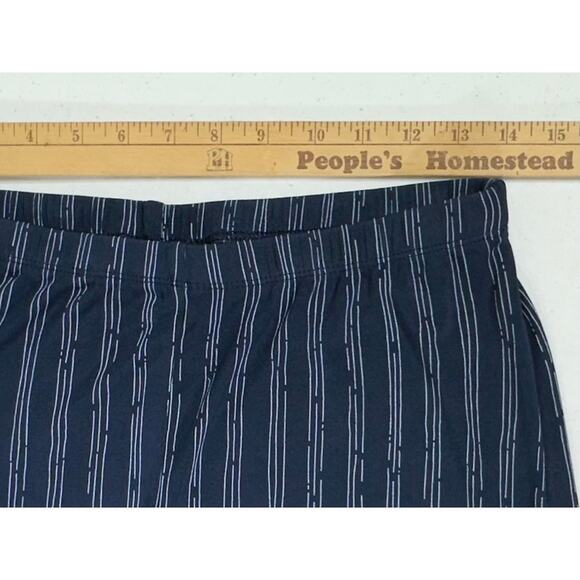 Chicos Travelers Pants Size 1 Medium (28x28) High Rise Black White Stripe Slinky - Picture 7 of 11